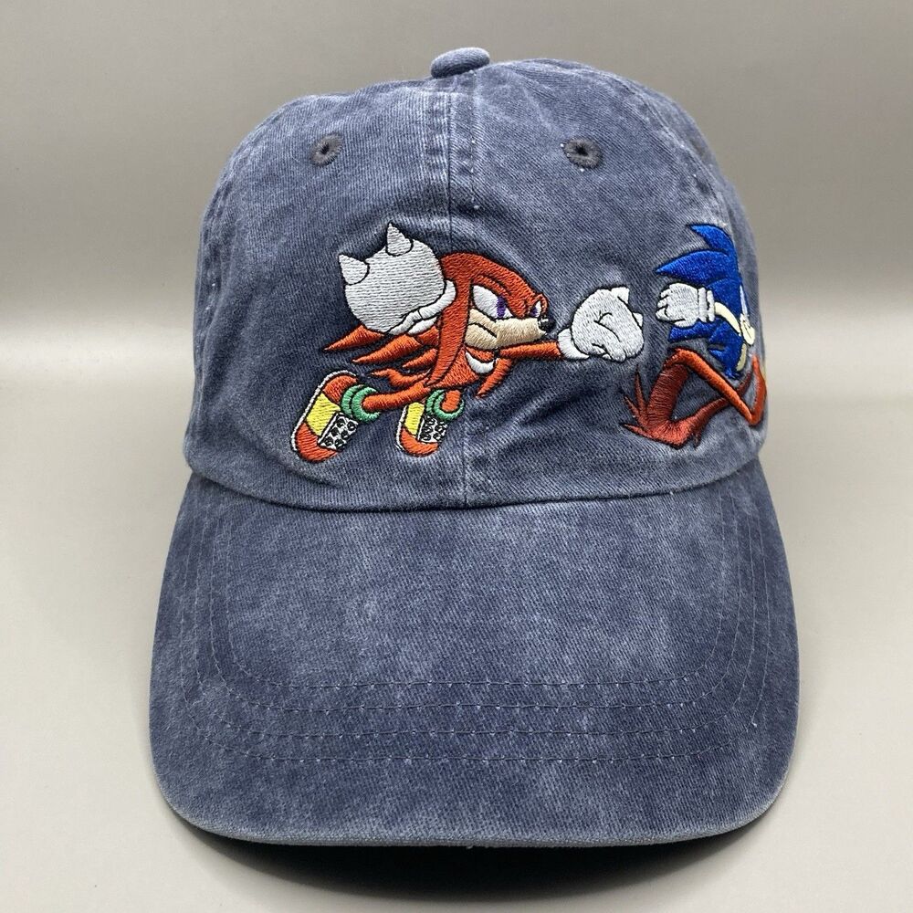SEGA x Sonic The Hedgehog And Knuckles Embroidered Hat Gray Snapback Cap